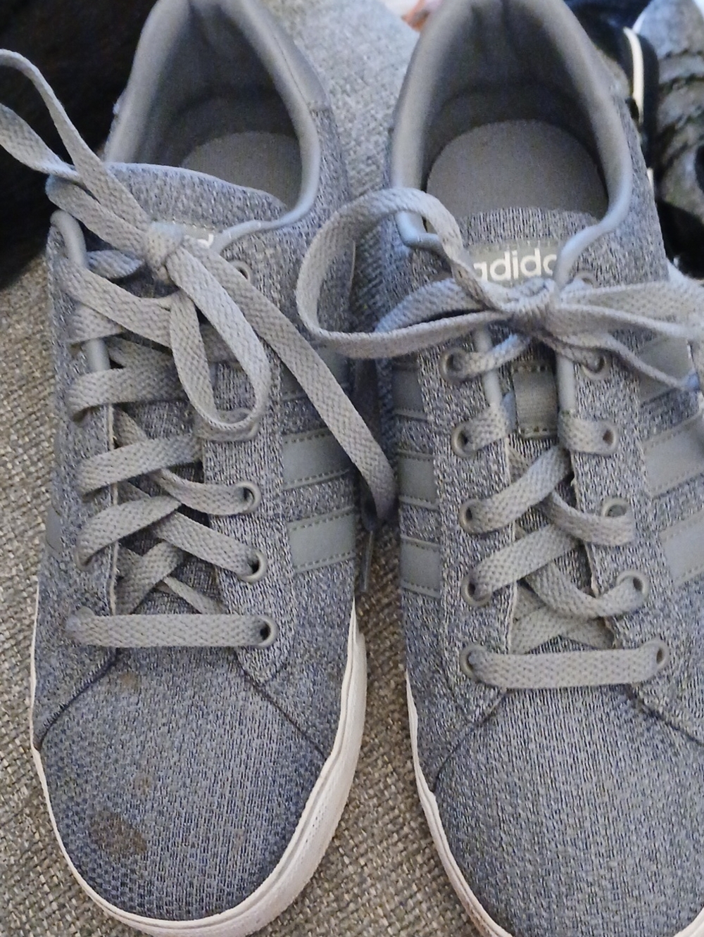 adidas Grey Neo Knit Low-Top Sneakers